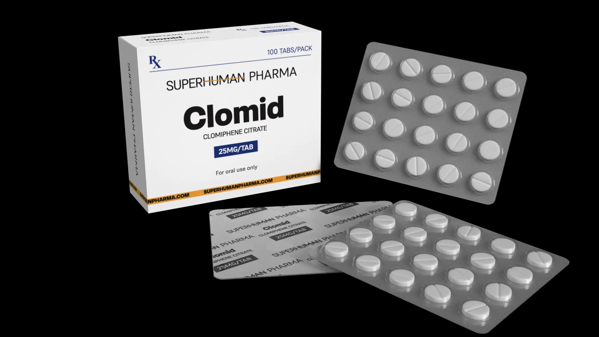 Clomid 25 mg [100tabs] SuperHuman Pharma