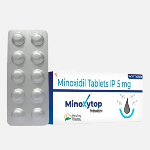 Minoxytop 5 mg (Minoxidil Tabletten IP) — Driada Medical