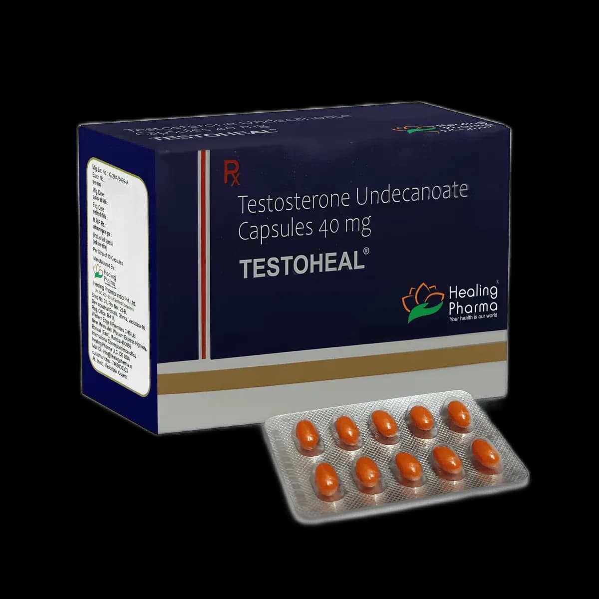 Testoheal 40 mg (Testosteronundecanoat-Kapseln) — Driada Medical