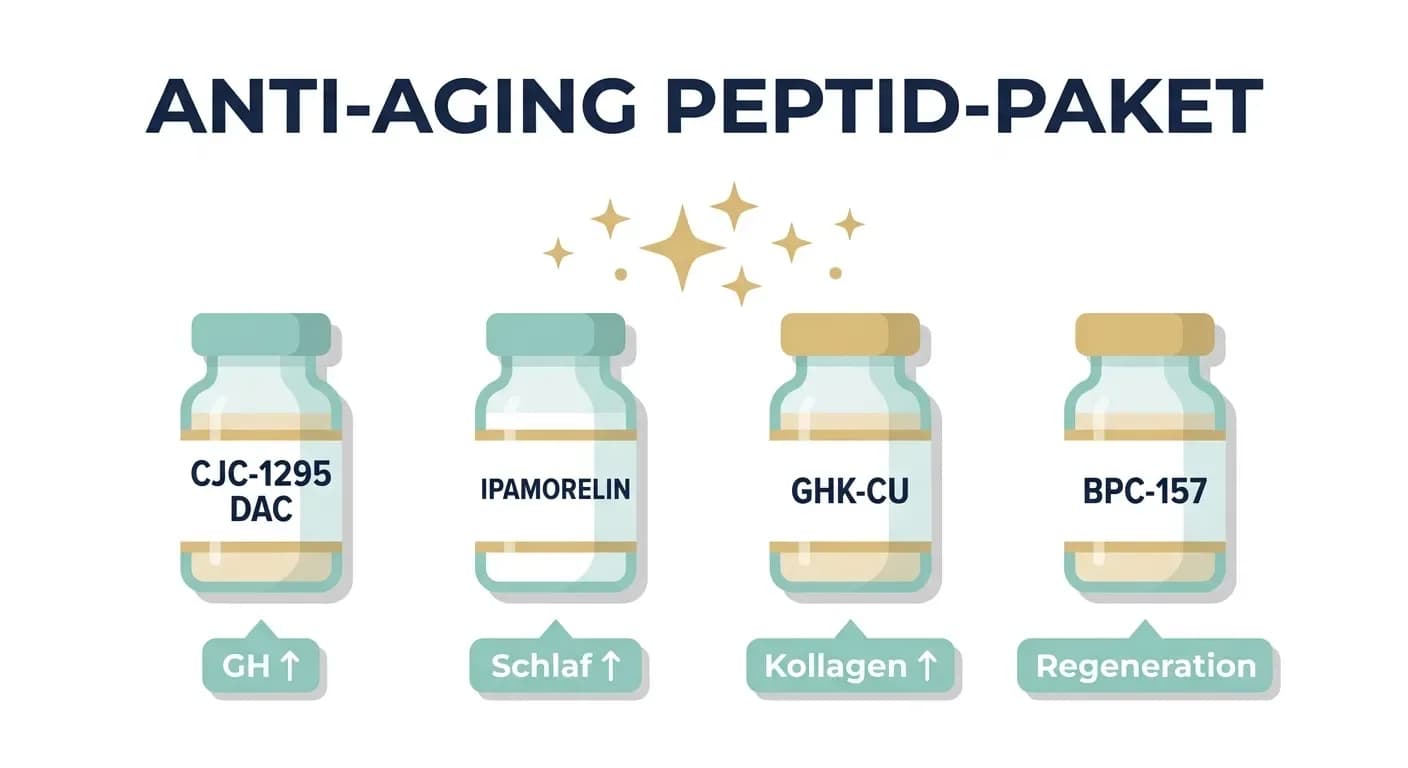 Anti-Aging & Vitalität Peptid-Paket (12 Wochen) – GH-Optimierung, Haut, Regeneration — EU Pharma Auswahl