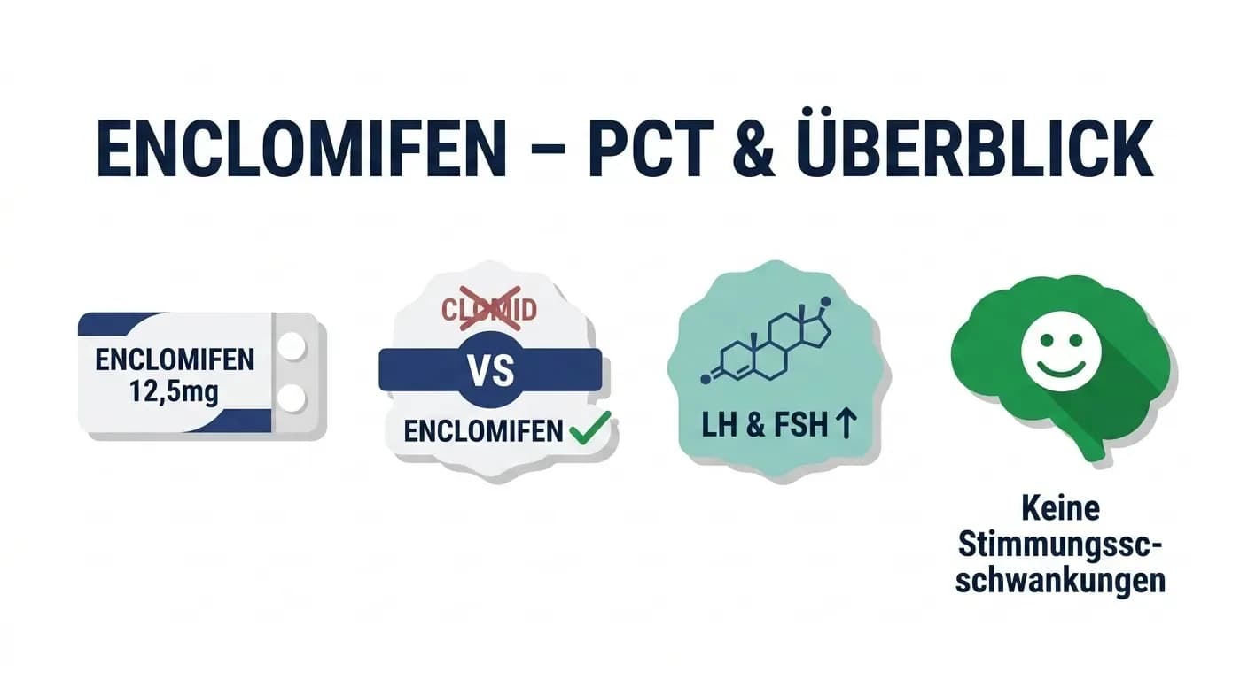 Enclomifen (Enclomiphencitrat): der Clomifen-Isomer für PCT und Testosteron