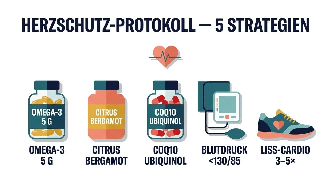 Kardiovaskulärer Schutz auf der Steroidkur: Cholesterin, Blutdruck und Herzgesundheit mit 7 evidenzbasierten Strategien optimieren
