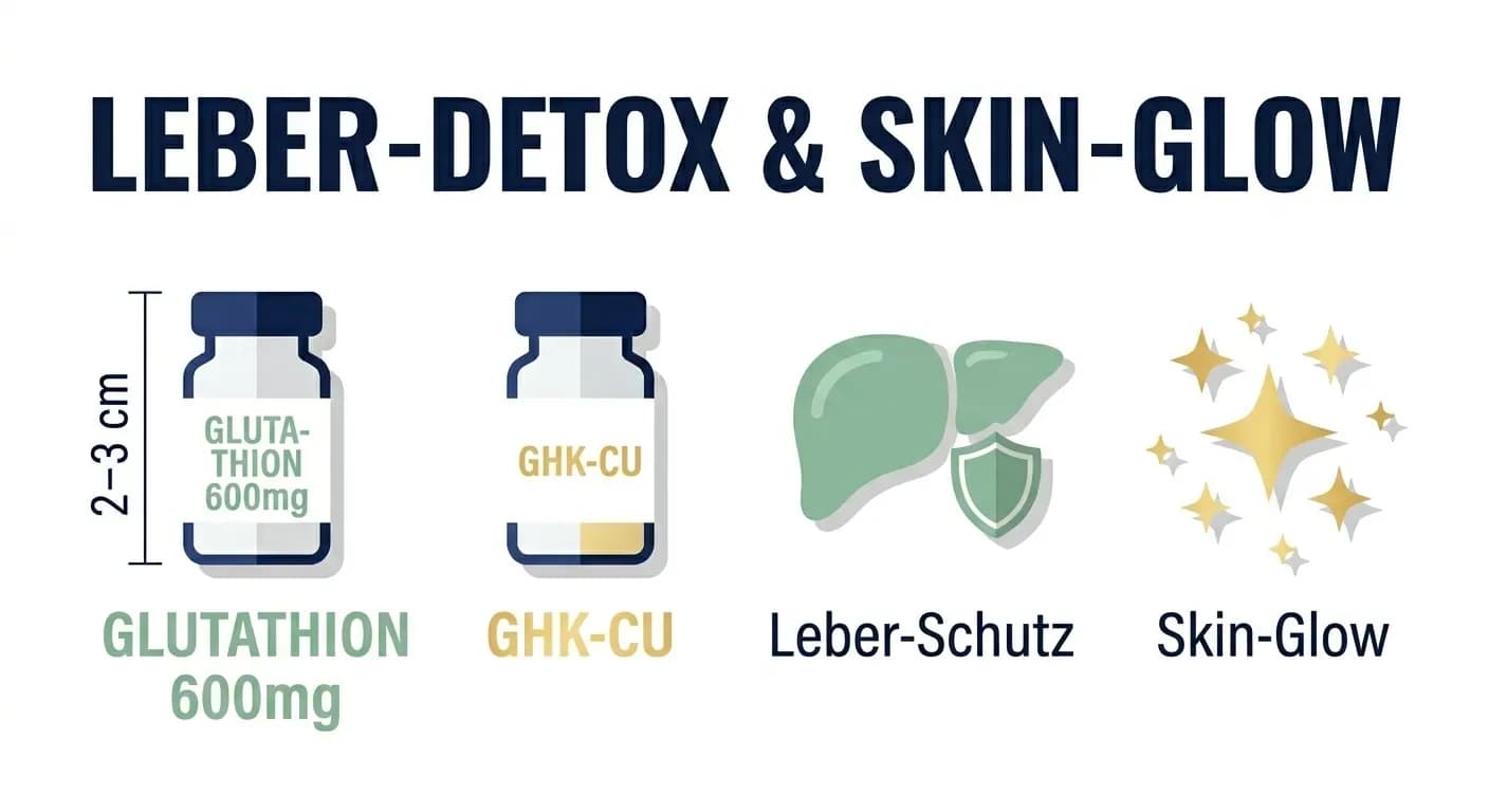 Leber-Detox & Skin-Glow Peptid-Paket – Glutathion + GHK-Cu (8 Wochen) — EU Pharma Auswahl