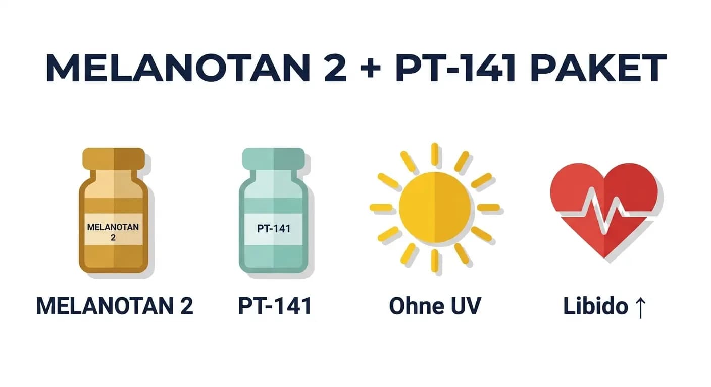 Sommer-Bräune & Libido Peptid-Paket – Melanotan 2 + PT-141 (8 Wochen)