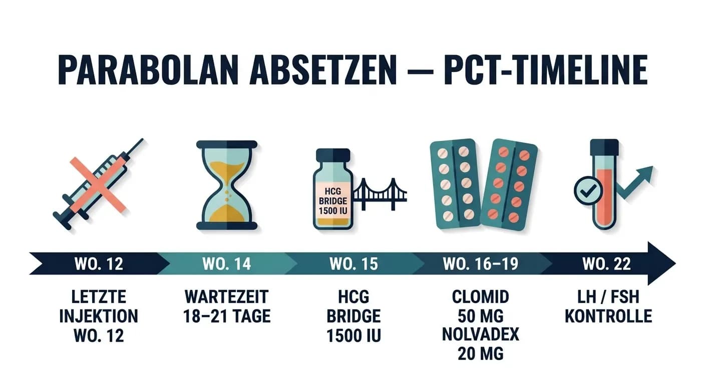 Parabolan absetzen: PCT-Protokoll, Timing und Erholung