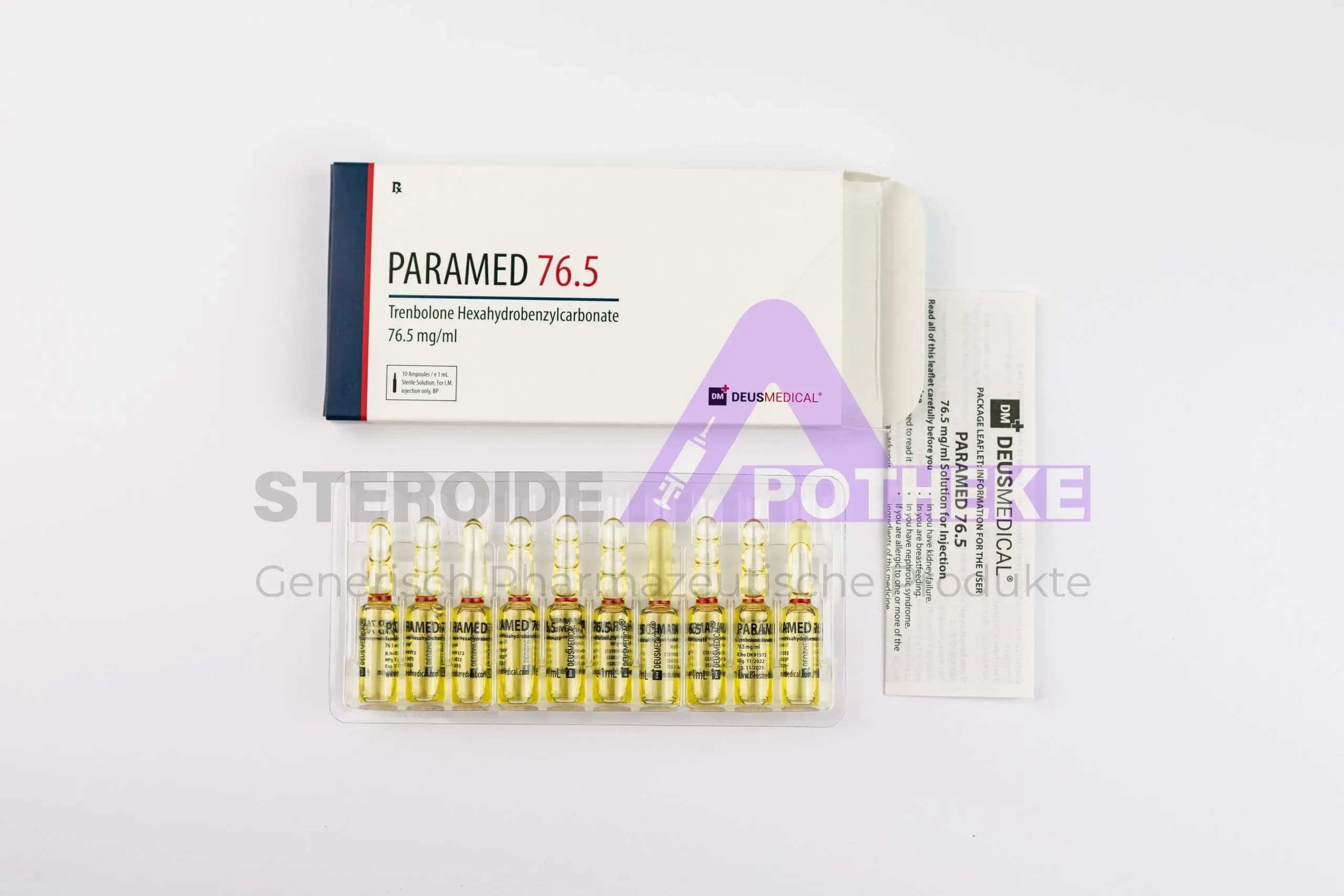 PARAMED 76.5 (Trenbolonhexahydrobenzylcarbonat) DeusMedical 10ml (76.5mg/ml) — Deus Medical