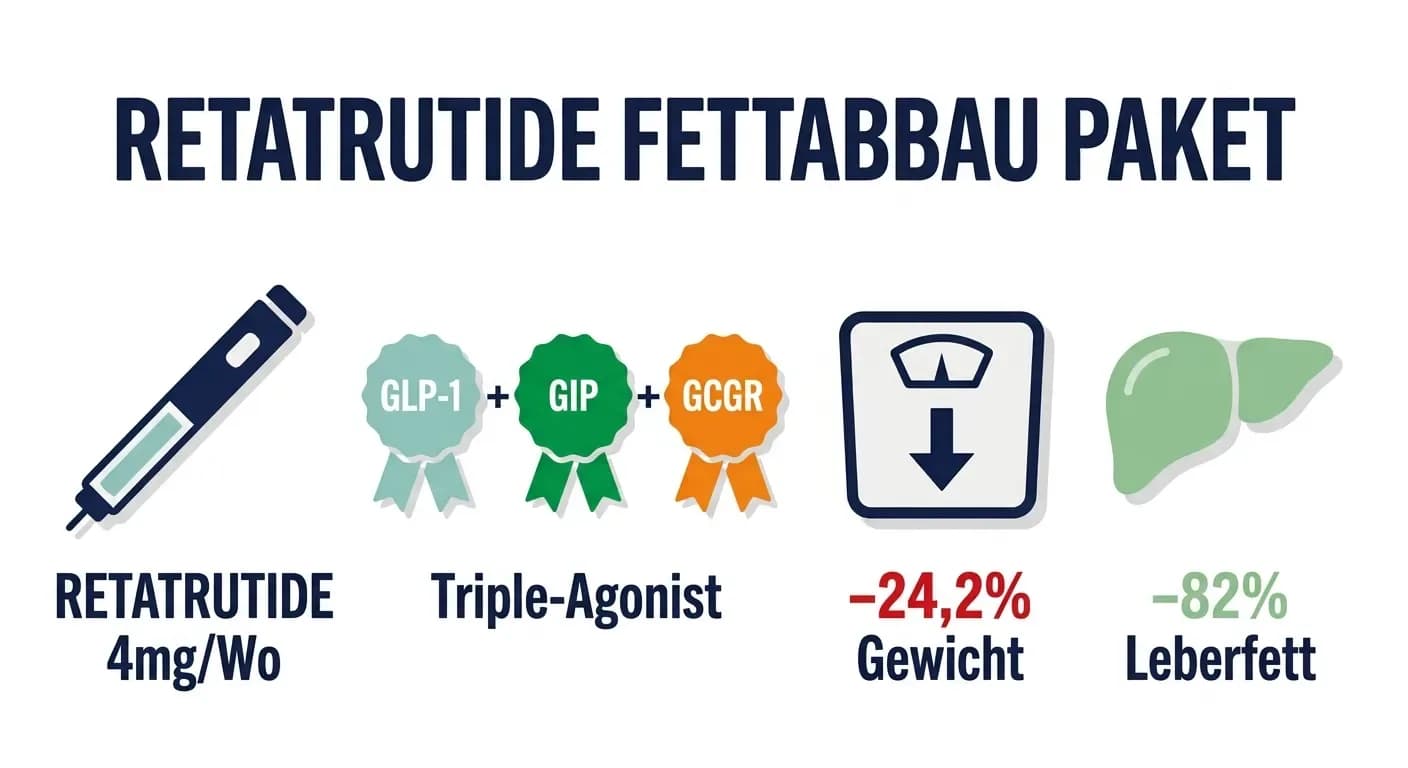 Retatrutide Fettabbau Paket (8 Wochen) – Triple-Agonist GLP-1/GIP/Glukagon Abnehmkur