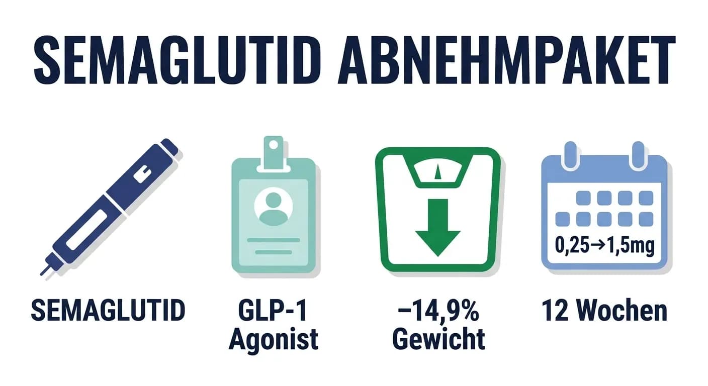 Semaglutid Abnehmpaket (12 Wochen) – Kompletter GLP-1-Fettabbau-Zyklus mit Aufdosierungsplan