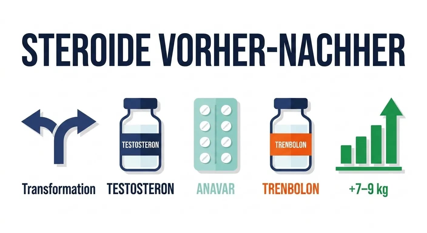 10 Vorher-Nachher-Bilder von Steroiden