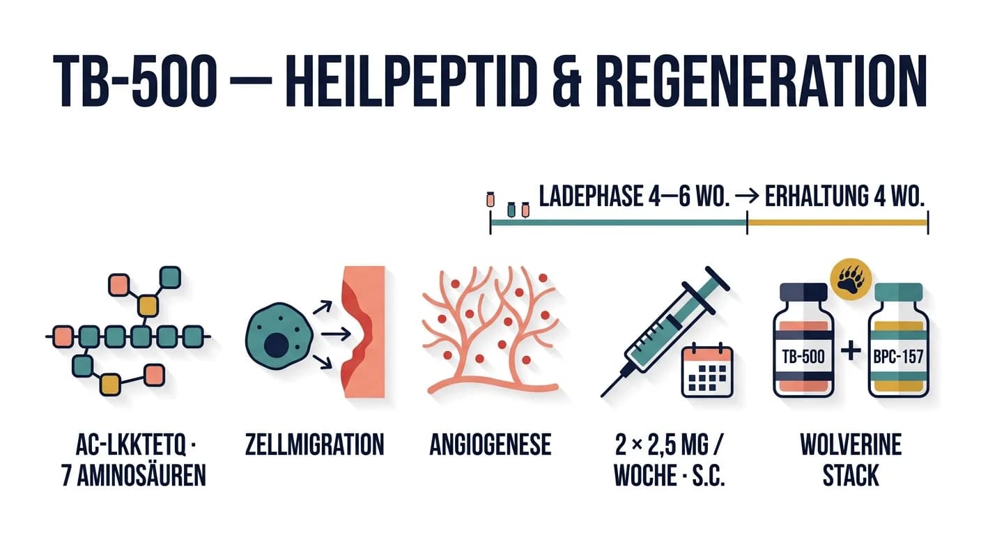 TB-500 Peptid im Bodybuilding: Dosierungsprotokoll, Mechanismen und Stacks