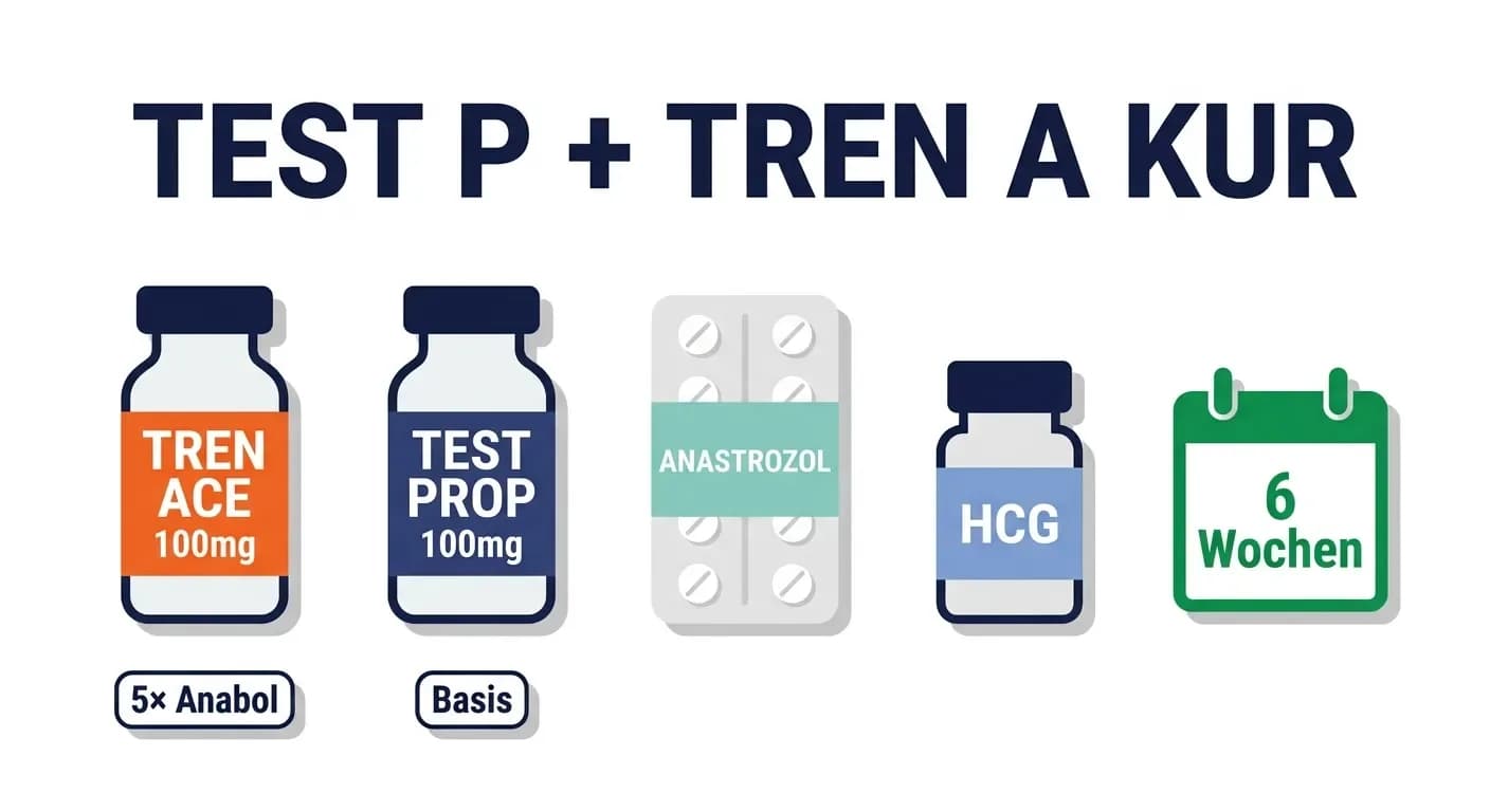 Testosteron + Trenbolon Acetat Kur (Definitionsphase) – 6 Wochen