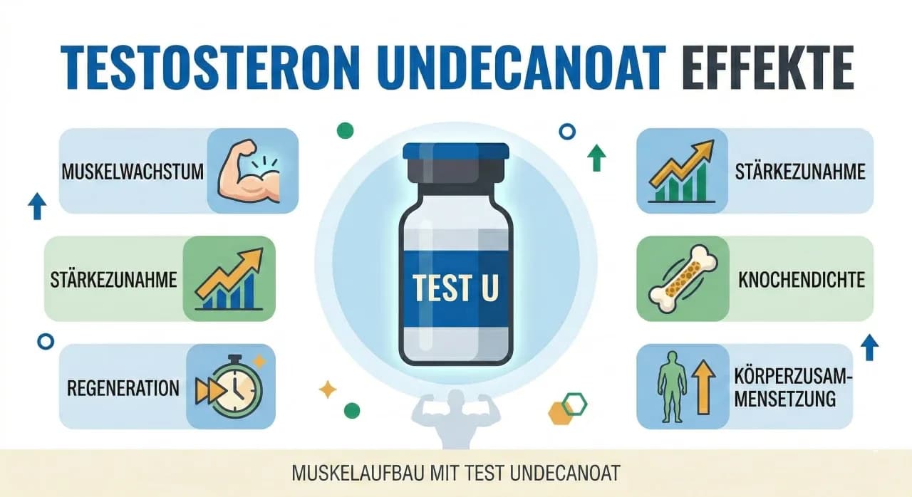 Testosteronundecanoat-Effekte: Muskelaufbau, Kraft und Fettabbau